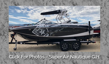 Nautique Super Air Wakeboard Boat for Wakesurfing, Wakeboarding, Waterskiing and Scenic Tours